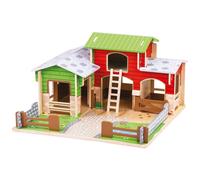 Ensemble de jeu de ferme pavée en bois