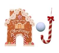 Ensemble De Jeu De Golf en Pain D'épices, Jeu De Vacances Amusant Et Interactif, 40 X 30 X 2 Cm, Mini-Parcours De Golf De Noël, Ensemble De Mini-Golf Portable, Thème Festif en Pain D'épices, pour Les