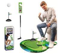 Ensemble de jeu de golf pour toilettes - 5 pièces Mini jeu de golf amusant pour la salle de bain, les toilettes, cadeau de Noël secret pour homme, petit ami, mari, papa, frère, cadeaux pour adultes