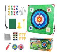 Ensemble de jeu de golf - Tapis d'exercice pour l'entraînement de golf en intérieur - Accessoire d'entraînement pédagogique - Jouet d'extérieur avec accessoires pour le jardin, les golfeurs, les