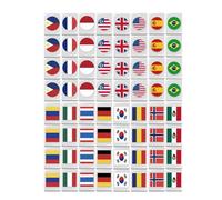 Ensemble de jeu de Mahjong, 65 pièces de jeu de société à motif de drapeau, activité de puzzle amusante pour fête de famille, escapade en bord de mer, pique-nique de printemps, salle de classe, voyage