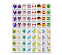 Ensemble de jeu de Mahjong, 65 pièces de jeu de société à motif de drapeau, activité de puzzle amusante pour fête de famille, escapade en bord de mer, pique-nique de printemps, salle de classe, voyage