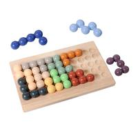 Ensemble De Jeu De Perles sur Planche | Tri des Couleurs Et Empilage,Jeu de Puzzle en Bois avec Perles sur Planche,pour Maison Salle De Classe Voyage Trajets en Voiture Filles Élèves Plus De 36 Mois