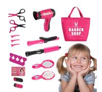 Ensemble de jeu de salon de coiffure pour , ensemble de coiffure,Kit de jouets de styliste avec sèche-cheveux - Kit de jouets de Salon mignon pour développer la coordination œil-main, ensemble de maqu