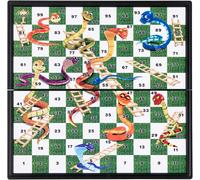 Ensemble de jeu de société pliable magnétique avec serpents et échelles, jouets amusants pour enfants (angle droit)