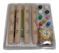 Ensemble de jeu de société traditionnel coréen YUT Nori - Tapis sérigraphié et bâtons en bois - Jeu familial et festif