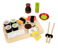 Ensemble de jeu de sushi en bois - ensemble de combinaison de sushi en bois, jouets éducatifs de la petite enfance | Fausse fabrication de sushis, jeu imaginatif fait à la main, Toy de coordination de