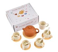 Ensemble de jeu de théière en silicone pour Jouets de cuisine - Ensemble de cuisine fantastique flexible et sûr, Mini Tea Party Collection d'accessoires de jeu de rôle, paquet durable | Boîte