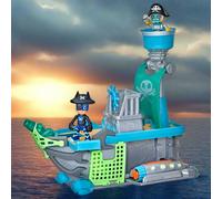 Ensemble de jeu de véhicule de navire de combat pirate ciel PJ Masks avec 2 f...