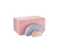 Ensemble De Jeu Enfant - Arc-en-ciel - Pouf Velours Côtelé Pink Mousse TU