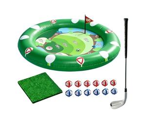 Ensemble de jeu gonflable Aqua Golf | Construction PVC Flottant Dimensions 120x120x16cm Masse 1500g Modulaire | Ados Famille Été Patio Jardin Cour Loisirs Anniversaire | Défi de vacances à la