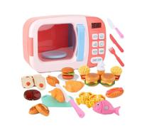Ensemble de Jeu Micro-Ondes - Fun Microwave Pretend Play Toy Light Sound , Battery Power Early Education Toys | Ensemble de de Cuisine avec Nourriture