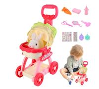 Ensemble de jeu pour animaux de compagnie pour tout-petits - figurines et accessoires en peluche douce, composants de stimulation sensorielle, conception portable légère, collection de jeux de simulat