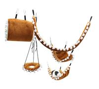 Ensemble de Jeu pour Hamster, 5 pièces, hamac en Tissu Doux, Tunnel, balançoire, Jouet d ' pour Petit Tunnel de Forage pour Animaux de Compagnie