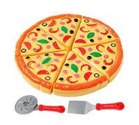 Ensemble de Jeu pour pizzaPour - Wooden Faux playJouet avec Condiments magnétiques et pizzaCutter Durable de Jeu de Cuisine éducative pour | Cadeau d'apprentissage précoce interactif