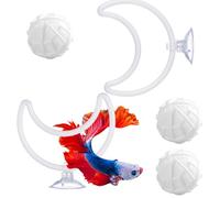 Ensemble de jeu pour poissons - Lot de 2 avec ventouses - Jeu interactif | Jouet d'aquarium - Cerceau d'entraînement | Jouets décoratifs pour les habitudes débutants