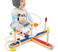 Ensemble de jeu Ring Toss - Anneaux pour , jouet coloré dans l'arrière-cour | Jeu de compétences d'intérieur et d'extérieur Combo Âge 3 Plus Famille Fête Jardin Activité Durable Toss