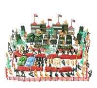 Ensemble de Jeu Soldat Militaire, 157pcs Armée Figurines Soldats et Soldat, Char, Avion, Tour et Accessoires Militaires, Jouet Modèle Soldat Armée en Plastique, Jouets militaires Cadeau Enfants