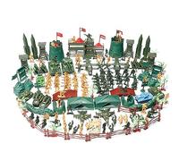 Ensemble de Jeu Soldat Militaire, 168pcs Armée Figurines Soldats et Soldat, Char, Avion, Tour et Accessoires Militaires, Jouet Modèle Soldat Armée en Plastique, Jouets militaires Cadeau Enfants