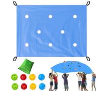 Ensemble De Jeu Team Hole Tarp - Activité D'entraînement Coopératif, Jeu De Coordination De Groupe, Défi D'équilibre De Balle Creuse | Salle De ole Fête De Famille Rassemblement Camp Leadersh