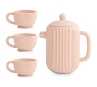Ensemble de jeu thé en silicone blush (4 pièces)