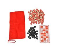 Ensemble de jeux de bingo - Ensemble de bingo de voyage portable en bois, 0,8 x 1,8 cm Jouet russe classique Jouets d'apprentissage et d'éducation, jeux de société stratégiques pour réunions de