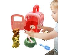 Ensemble De Jeux De Cage De Soins pour Animaux De Compagnie -Doctateurs pour | Chien FAITRE PLIET PLAYY Toy | Pet Vet Care Ensembles avec Le Costume De Médecin | Faire Semblant D