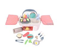 Ensemble de Jeux de Cuisine pour Enfants - Four léger et Son avec Couleur - Changement de Jeu des Aliments, ustensiles de Cuisine et Panier de Rangement pour Un Jeu de rôle et Un