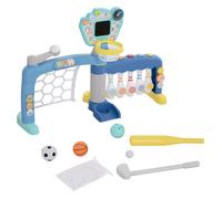 Ensemble de jeux sportives 5 en 1 pour enfants AIYAPLAY multi-activités but de football intégré tableau d'affichage, lumière et son