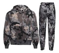 Ensemble De Jogging Camouflage Charbon Pour Enfants Filles Garçons Avec Capuche