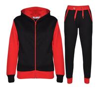 Ensemble De Jogging En Fleece À Capuche Rouge Pour Garçons De 2 À 13 Ans