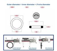Ensemble de joint NBR noir 5 à 100 pièces Différentes tailles OD 10 à 105 mm CS Épaisseur de 3 à 5 mm Nitrile Rubber Huile résistante à l'huile Aide à l'étanchéité(OD 18x3mm-100pcs)