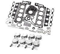 Ensemble de Joints de tête de pavillon du Moteur avec des Pistons et des Anneaux compatibles avec 4,7 L M273 Compatible avec GL450 S450 X164 W221 V8 Gas