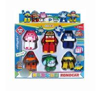 Ensemble de jouets 6 en 1?: voiture robot transformable Robocar Poli, dessin anime coreen