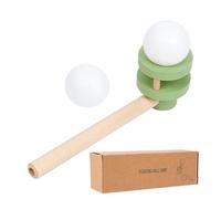 Ensemble de Jouets à balles - 14 x 4 cm - Grande Barre de soufflage en Bois avec balles en Mousse - Bords arrondis sûrs - Amusement Durable - Jouet captivant pour de âges - Spp intérieur