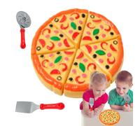 Ensemble de Jouets à Pizza - Faux Jouet de Cuisine, Cuisinier éducatif à Pizza pour Tout-Petits, en Bas âge, Accessoires de Cuisine interactifs, Jouets pour Apprendre à Couper Les Jeunes