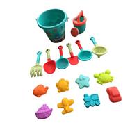 Ensemble de jouets châteaux de sable pour tout-petits avec seau d'arrosage, pelle, râteaux et moules de châteaux pour jeux imaginatifs d'animaux marins
