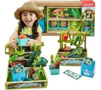 Ensemble de jouets colorés Supermarket farm stall with vegetables piggy bank + accessories Fisher Price