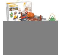 Ensemble de Jouets d'aventure en Plein air pour - Combinaison de tentes de de Pique-Nique de simulé, équipement de Jeu de pour avec Accessoires de Barbecue, adapté à