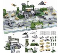 Ensemble de jouets de base militaire, pour homme, avec carte de jeu, véhicule militaire, accessoires d'armes et accessoires de véhicule, excellent jouet de l'armée pour enfants de 3 ans et plus