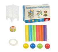 Ensemble de Jouets de bâtons de Traction en Bois colorés pour 3 Ans et, Jeu de de Cerceau d ' équilibre, Jeu de Table de 30 pièces, Insert Transparent, boîte de Voyage, bâtons de ramassage à