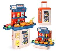 Ensemble de Jouets de Cuisine pour Enfants - ZGEER - Valise 4 en 1 - 41 Accessoires - Son et Lumière