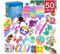 Ensemble De Jouets De Décompression Pour Parents Et Enfants, Avec Calendrier De L'Avent, Compte À Rebours, Pour Fête À La Maison, 50 Pièces