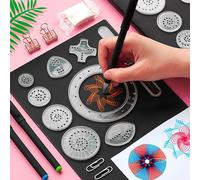 Ensemble De Jouets De Dessin Spirographe, Engrenages À Emboîtement, Roues, Peinture, Accessoires De Dessin, Jouet Éducatif Créatif, 22 Pièces