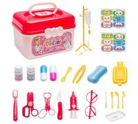 Ensemble de Jouets de Docteur - Play House Toy Doctor Set Stéthoscope Play House Storage Box,Kit de Docteur réaliste pour , kit de de Simulation pour Tout-Petits garçons Filles à partir