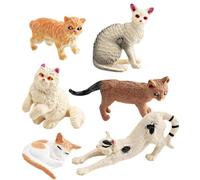 Ensemble de jouets de figurines de chat, figurines de chat réalistes,Décor de gâteau de chaton chaton - Statues de chaton pour jouer et apprendre, pour les amoureux des gardiens de chat, parfaites