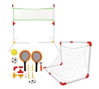 Ensemble de jouets de football 4 en 1 pour enfants, ensemble de buts de football pliables et portables, jouet de sport de plein air pour jardin