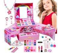 Ensemble de jouets de maquillage pour, kit de démarrage de maquillage réel pour | Faire semblant de jouer à un faux ensemble de maquillage sans danger pour les petites filles,Jouet de jeux de