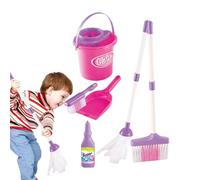 Ensemble de Jouets de Nettoyage - Kit de Jeu de ménage pour , Balai, vadrouille, Brosse, Pelle à poussière, Accessoires de Seau, Jeu de rôle éducatif | Jouet d'apprentissage STEM pour d