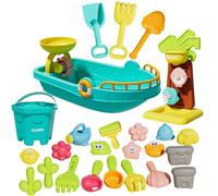 Ensemble De Jouets De Plage - Collection De Jeux De Sable De 7 À 24 À 28 Pièces, Seau, Pelle, Moules, Conteneur, Sac À Dos en Maille, Peut Voyager en Plein Air, Plage, Piscine, Bac À Sable, Kit D'